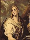 Penitent Magdalen Paintings - The Penitent Magdalene by El Greco